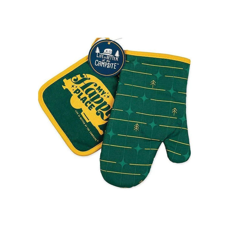 Camco Life Is Better At The Campsite Oven Mitt & Pot Holder Set