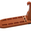 An orange aluminum door latch step designed to mount on vehicle door strikers for accessing or reaching the roof of a vehicle.