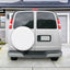 UV resistant RV spare tire cover with elasticized hem