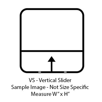 Window Vertical Slide 24" X 35" - Black Frame