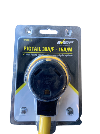 30 Amp to 15 Amp RV pigtail adapter