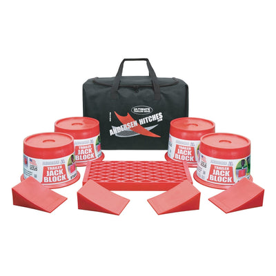Andersen Trailer Jack Block Bag – 3602 with 4 Jack Blocks, TUFF Chocks & Clean Step
