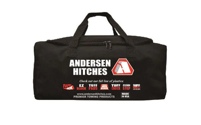Convenient Andersen Gear Duffel Bag with all RV leveling essentials
