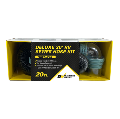 RV Care Deluxe 20' Duraflex RV Sewer Hose Kit – Flexible & Durable