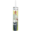 A tube of Dicor Lap Sealant in white color, with a self-leveling texture, designed for creating watertight seals along roof's edges.