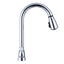 Chrome plated RV sink faucet with 15 inch pull-down sprayer