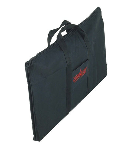 A black carry bag designed for transporting a Flat Top Grill's removable griddle.
