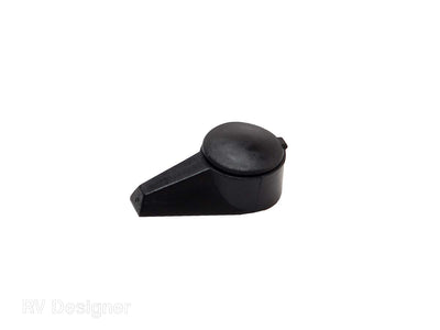 Shower Door Catch -  Black Plastic