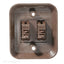 Brown SPST double rocker switch plate for RVs