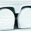 Classic Accessories 76270 white vinyl tire covers installed on motorhome tires
