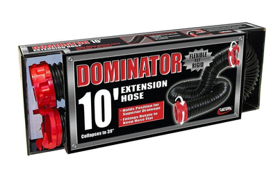 Collapsed Valterra Dominator sewer hose in display packaging