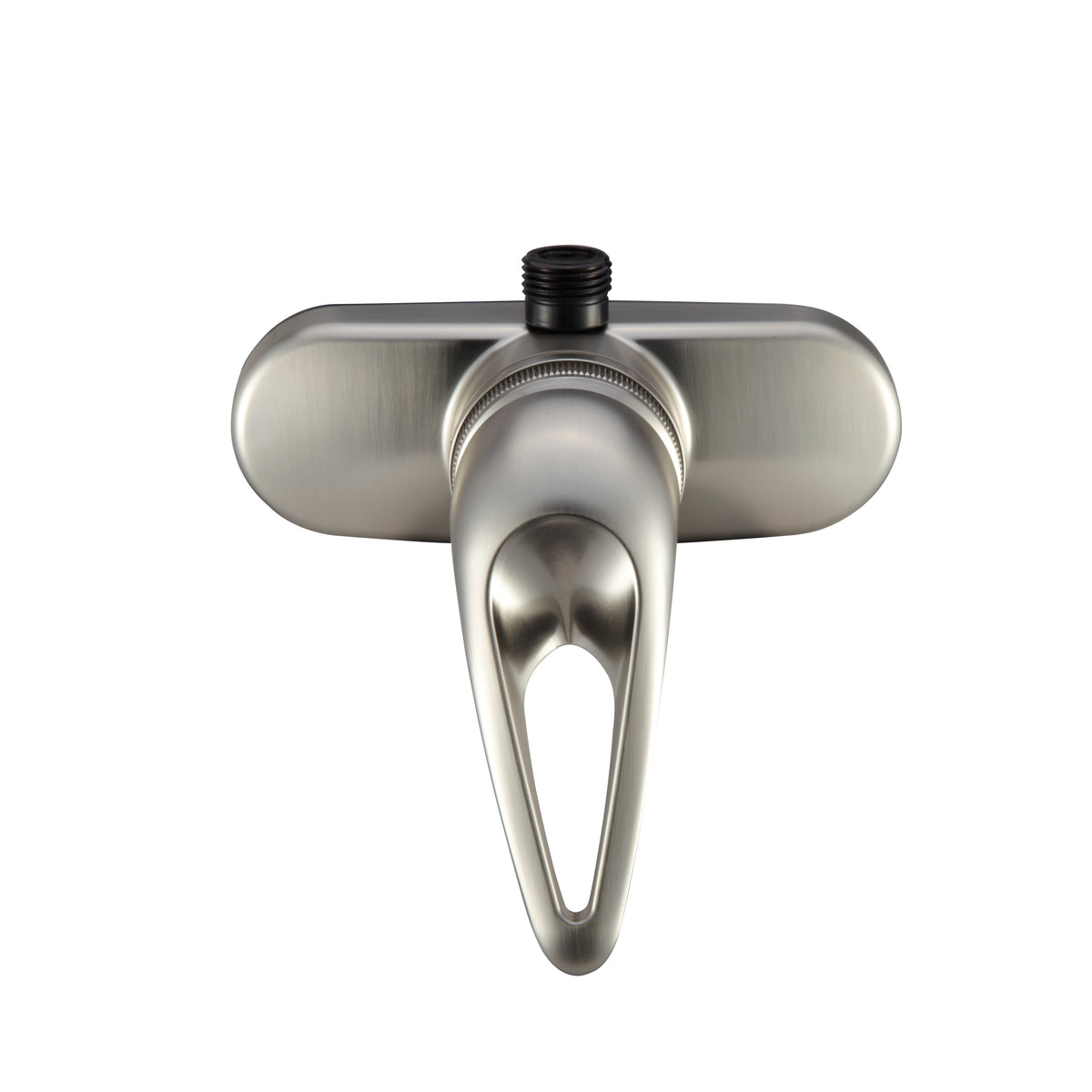 Dura Faucet 4 inch shower faucet in satin nickel front view