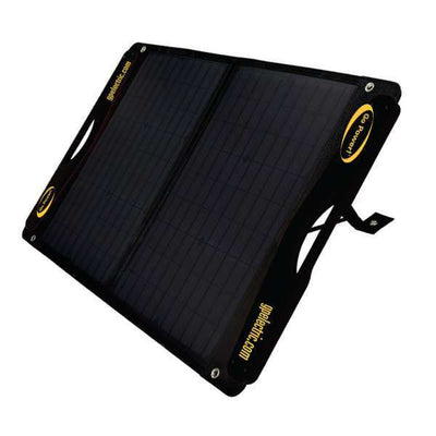 Go Power GP‑DURALITE‑100E expansion solar panel deployed showing the size 