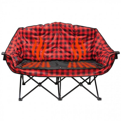 Kuma Buddy Heated Camping Chair for two people, outdoor warmth and comfort.