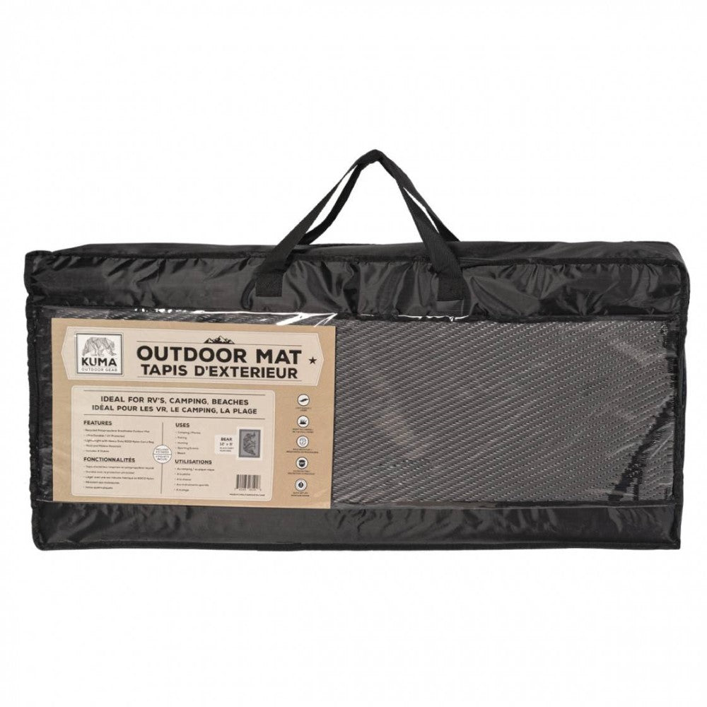 12' x 9' Kuma Bear Outdoor Mat – eco-friendly, breathable, and durable