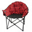 Kuma Lazy Bear Chair with padded armrests, durable steel frame, and oversized design for comfort during outdoor adventures.
