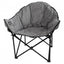 A heather grey Kuma Lazy Bear camping chair with a cushioned seat and padded back and armrests.