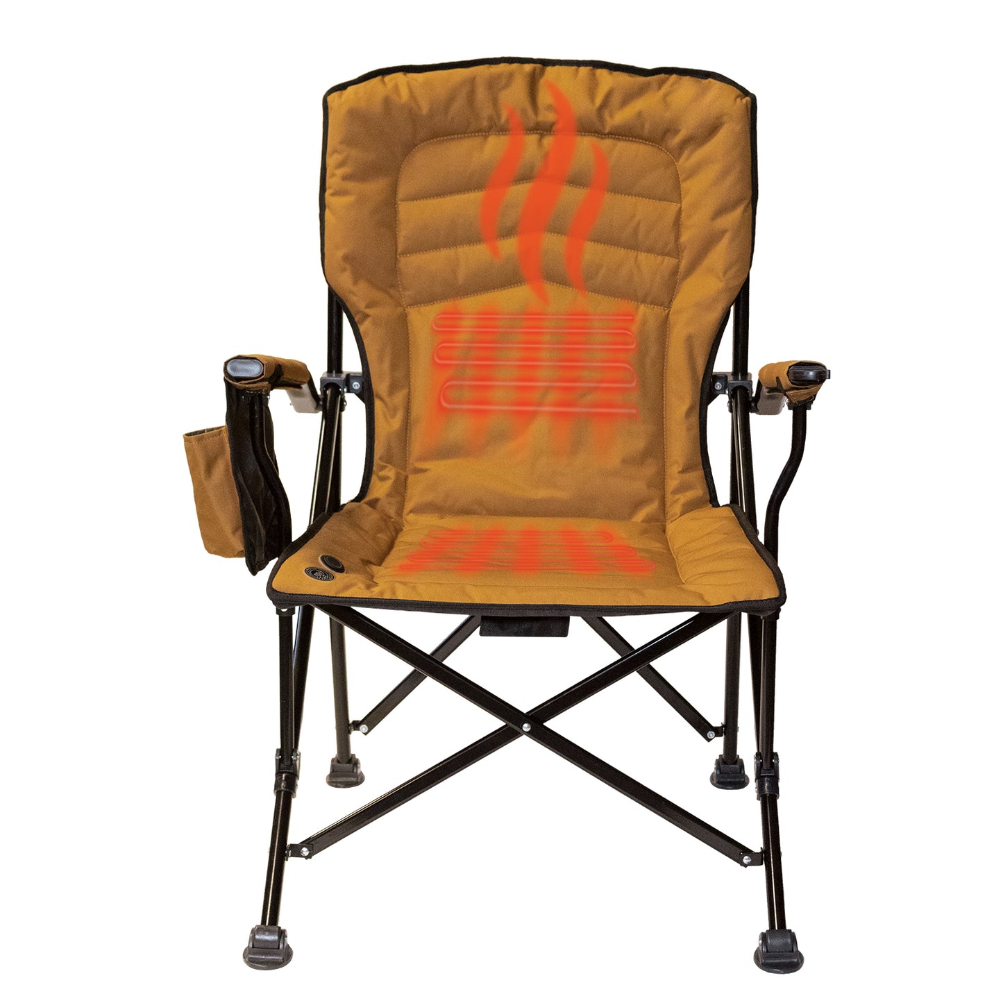 Stay warm outdoors with the Kuma Switchback Heated Chair, perfect for camping and RV trips.
