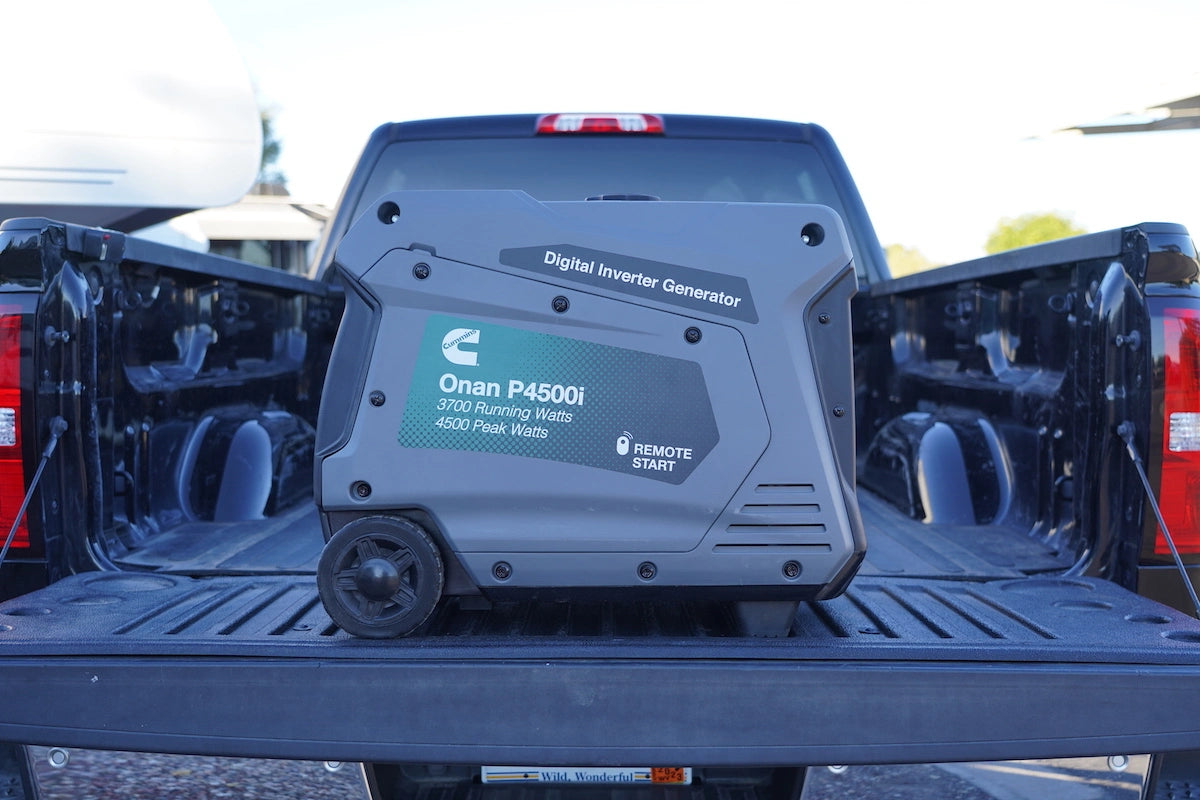 Cummins Onan P4500i Digital Inverter Generator on a job site