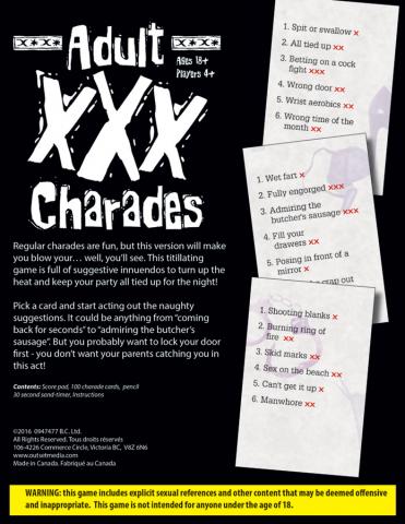 Adult XXX Charades Game Box – Fun & Spicy Party Charades for Adults