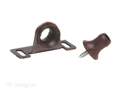 RV Designer bulldog door catch set in antique finish
