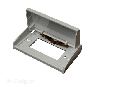 RV Designer white weatherproof receptacle cover for GFCI outlet