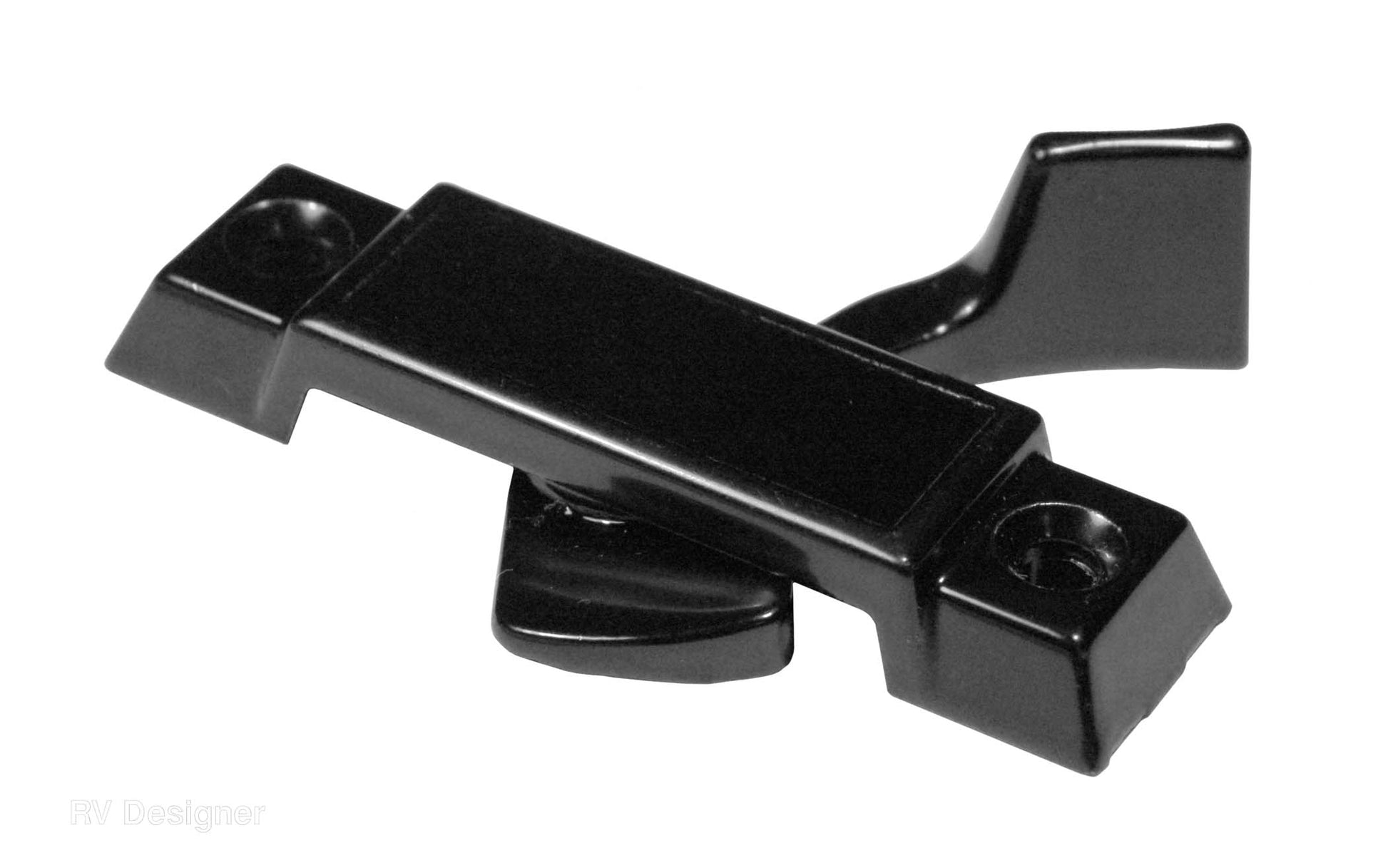 RV Designer black Hehr‑style window latch
