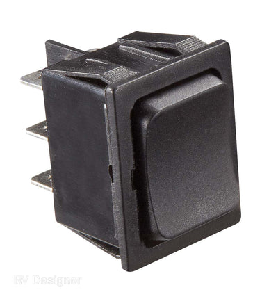 RV Designer black rocker switch for slide outs, sofas, and generators