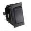 RV Designer black momentary rocker switch front view
