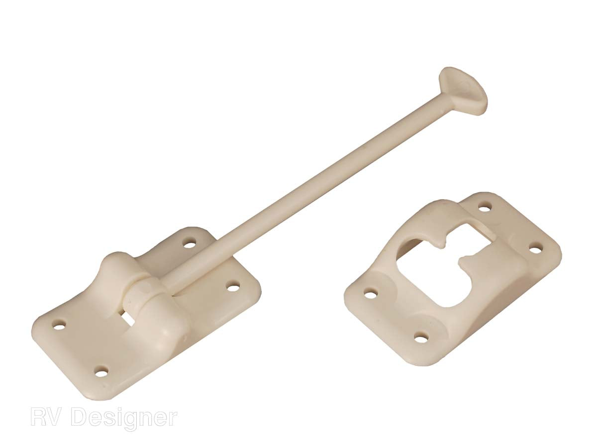RV Designer colonial white T‑style 6 inch entry door holder
