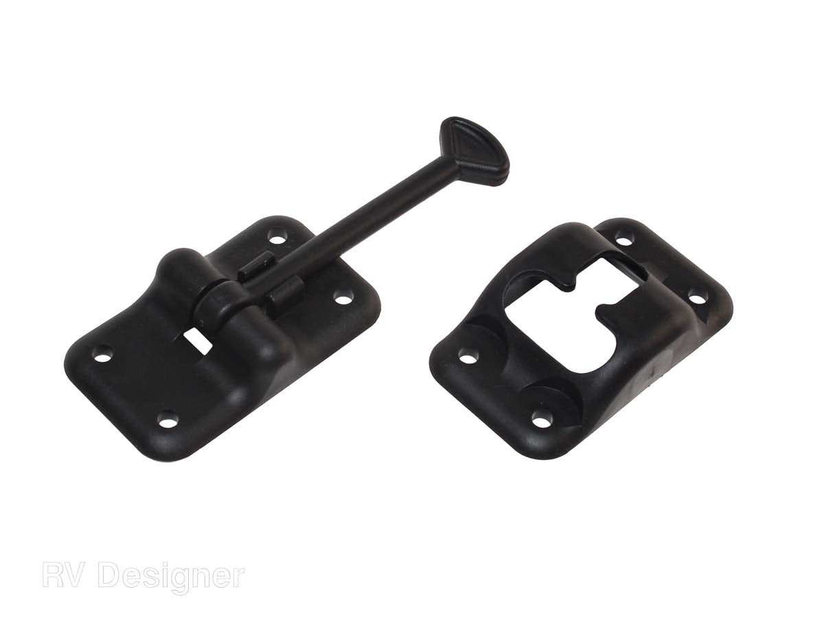 RV Designer black T‑style entry door holder
