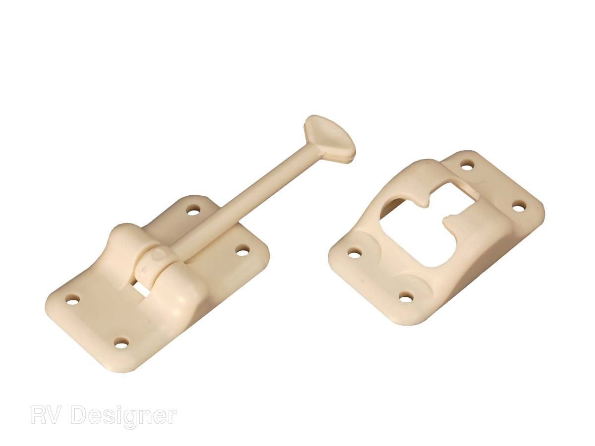 RV Designer colonial white T‑style entry door holder

