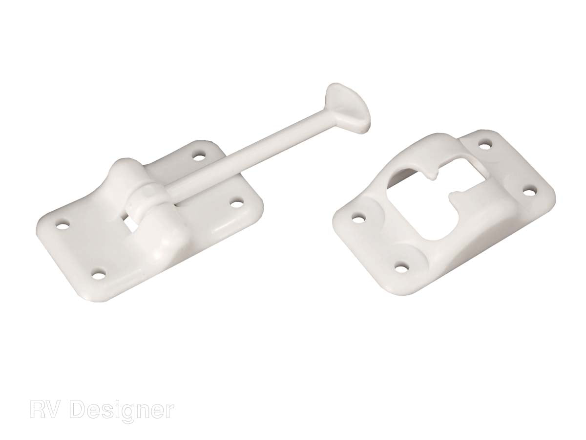 RV Designer white T‑style entry door holder

