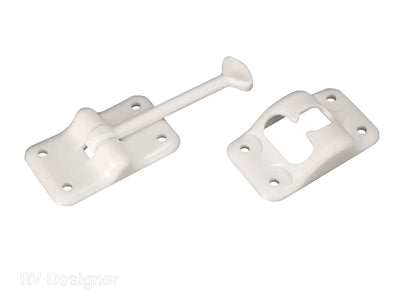 RV Designer white T‑style entry door holder
