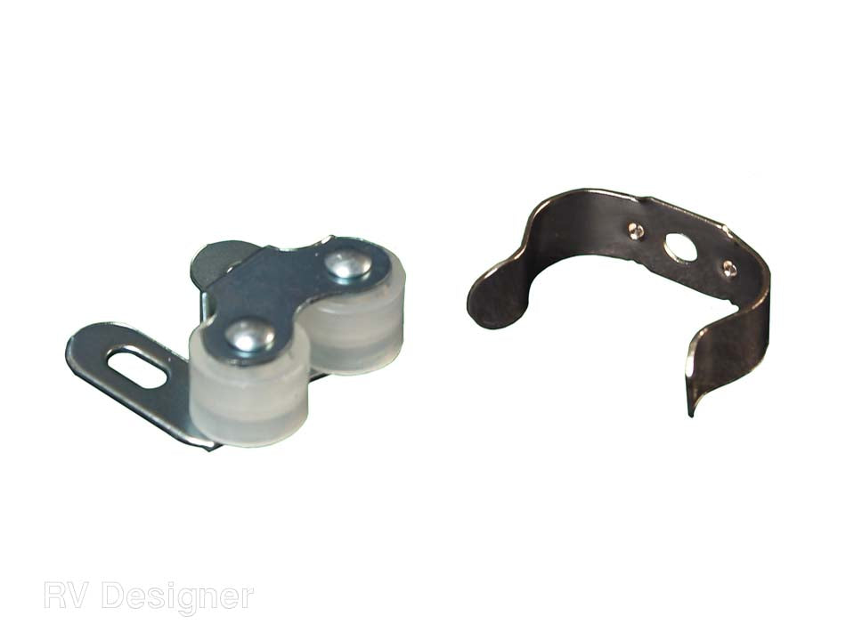 RV Designer zinc plated double roller baggage door catch
