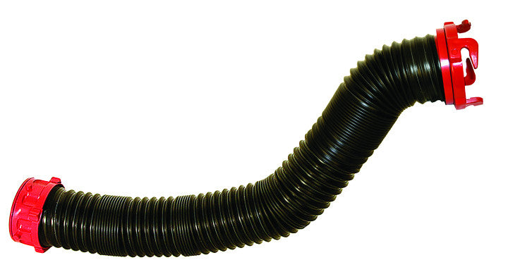 Dominator RV sewer hose holding position for proper drainage
