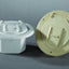 Colonial white RV electrical cord hatch exterior view
