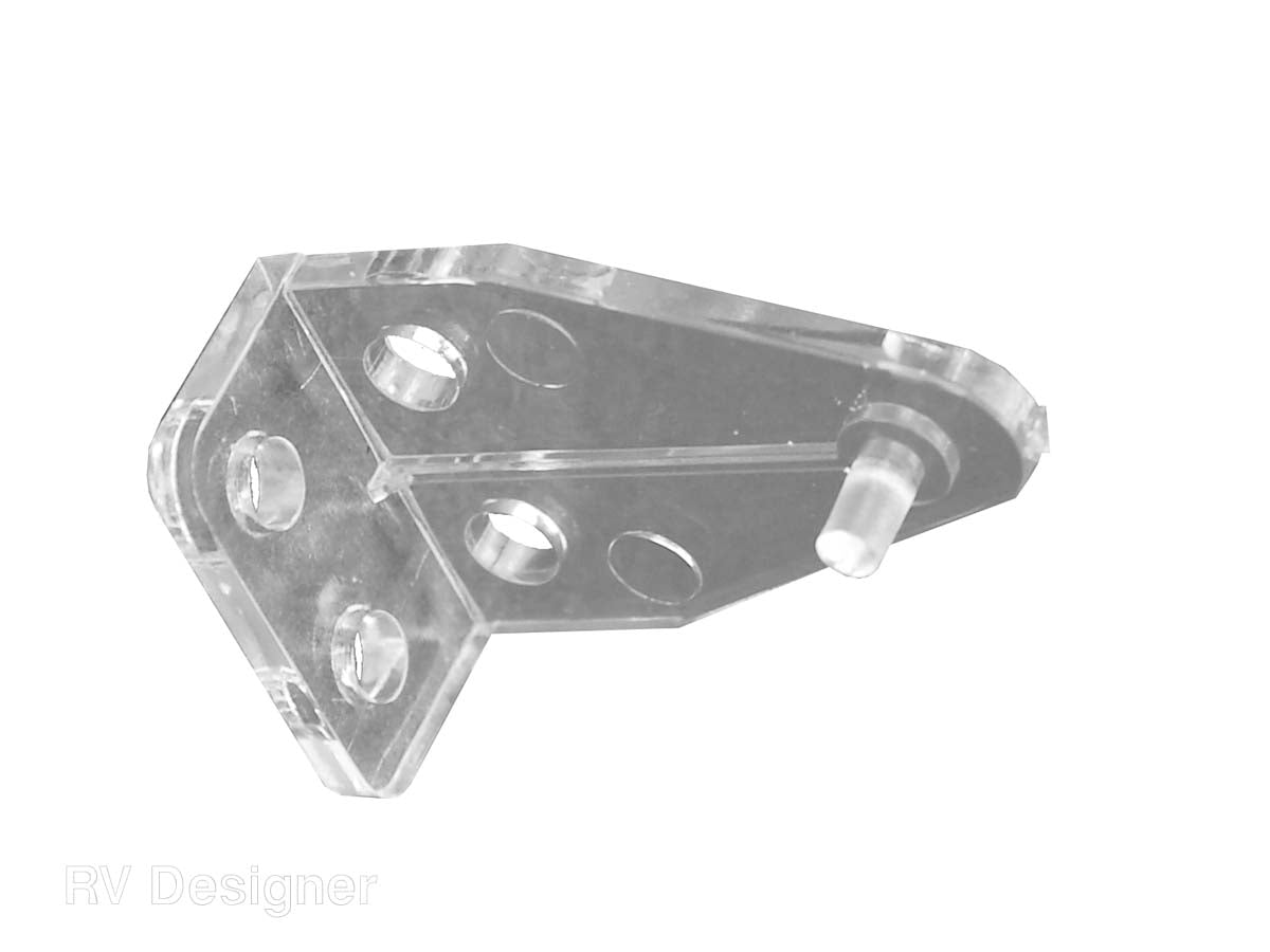 RV Designer clear window shade mounting bracket
