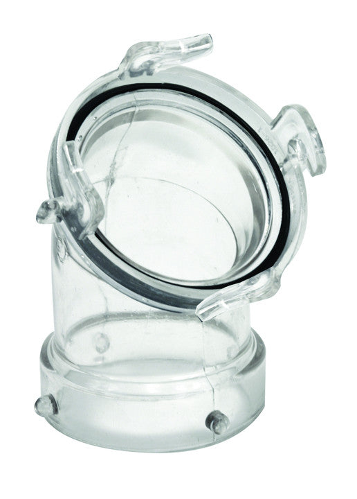 Valterra 45 degree clear sewer hose adapter